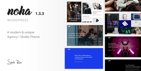 Noha – A modern Agency WordPress Theme for Creatives